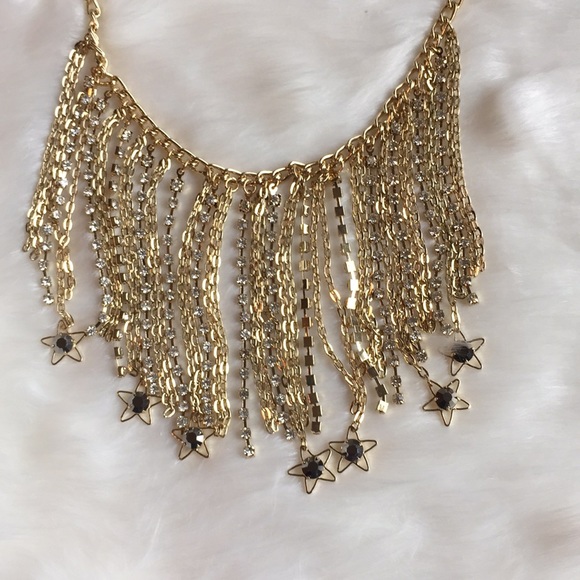 INC International Concepts Jewelry - NWT New Inc gold hem rhinestone ✨ necklace bib